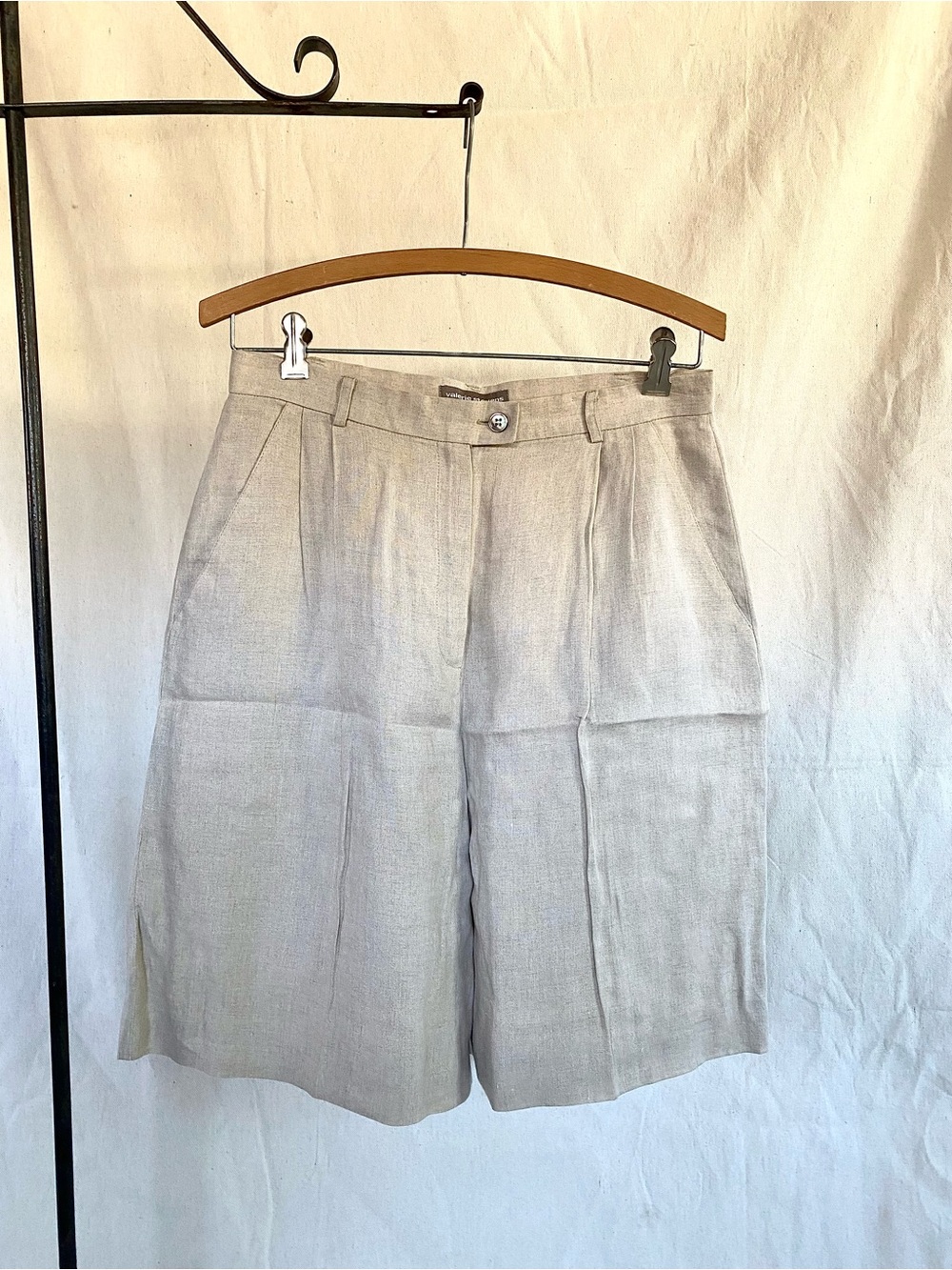 VTG Pure Linen High Waist Shorts